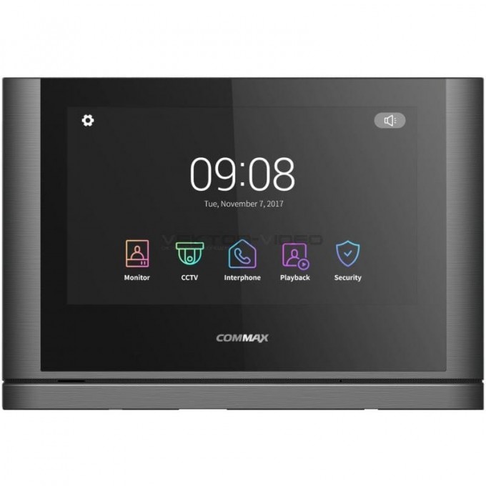Абонентский монитор COMMAX CDV-704MF/VZ Dark Silver Black Smog CDV-704MF TEMHOE CEPEBPO Black Smog/VZ